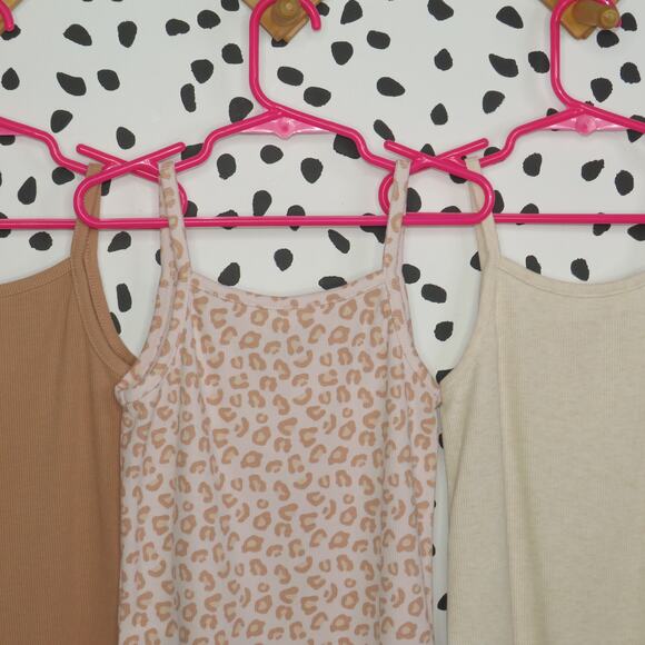 Victory Heart Neutral Ribbed Cami Girls Tank Top Set - Picture 4 of 7